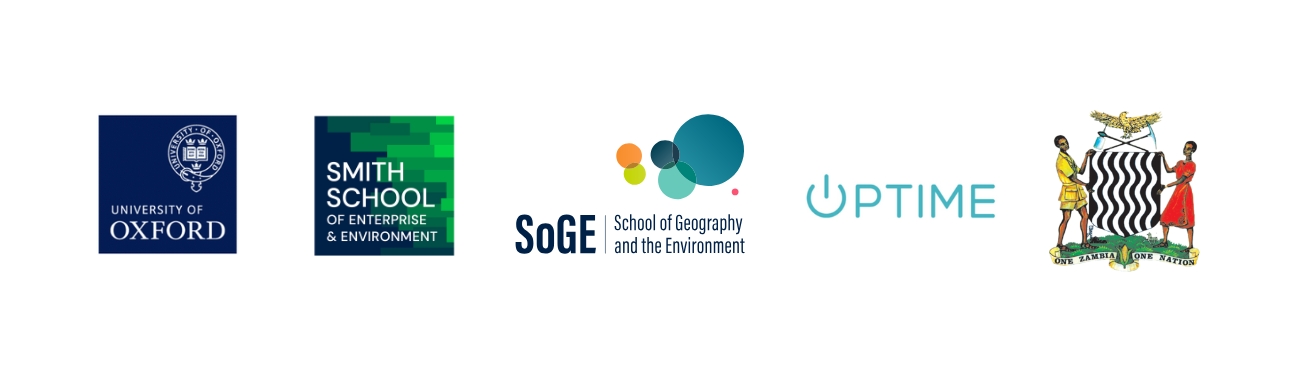 SafeManzi logos - Oxford, Uptime, Gov of Zambia